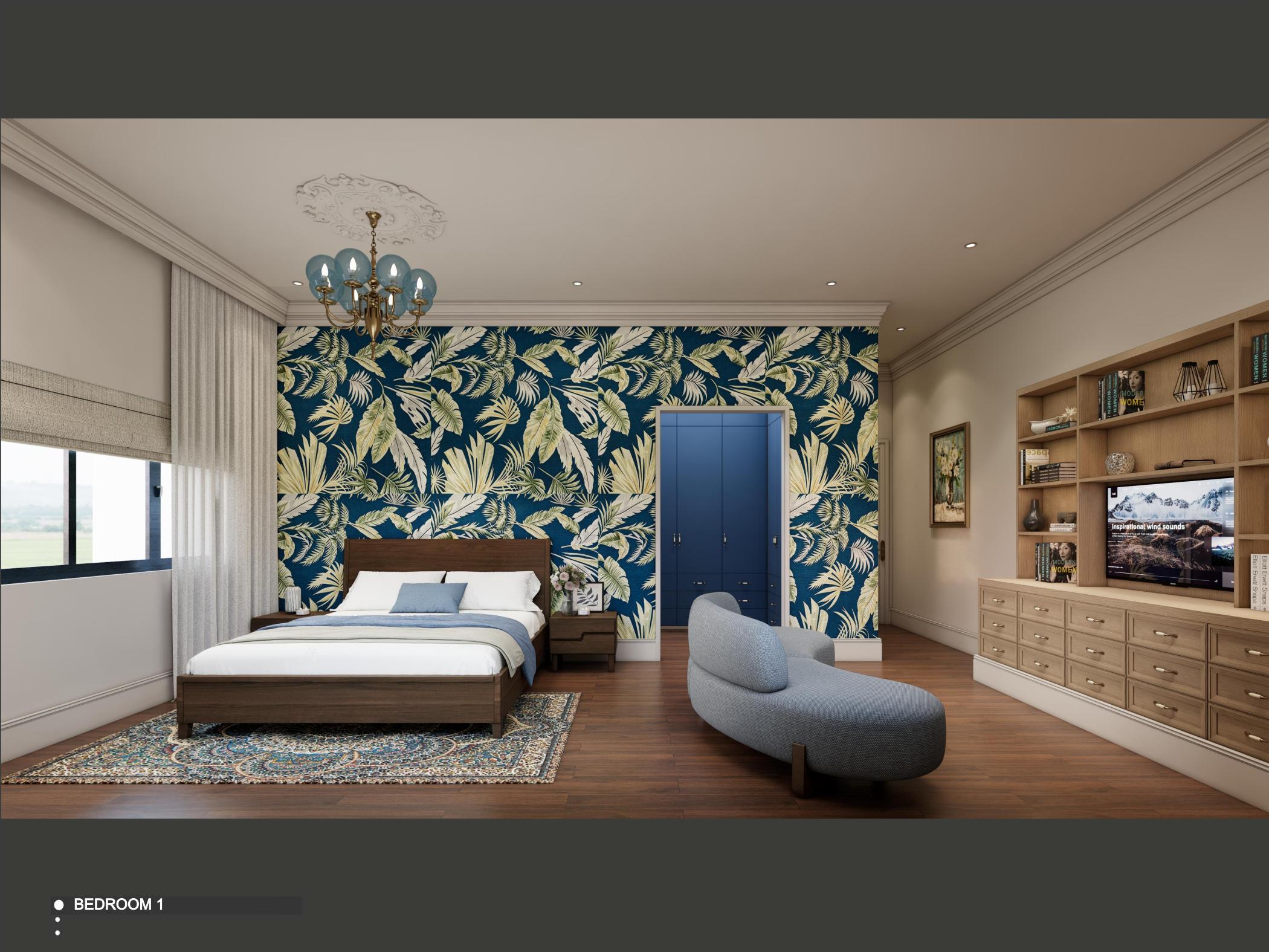 Principal bedroom render for an Australian villa sourcing project