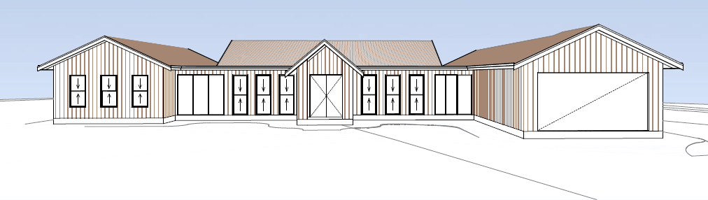 Front architectural elevation for a residence in Braidwood near Canberra