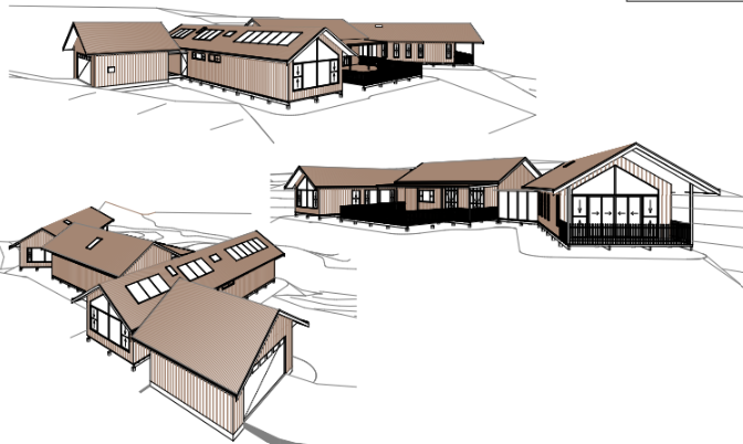 Multi-angle architectural concept study for a residence in Paterson, New South Wales