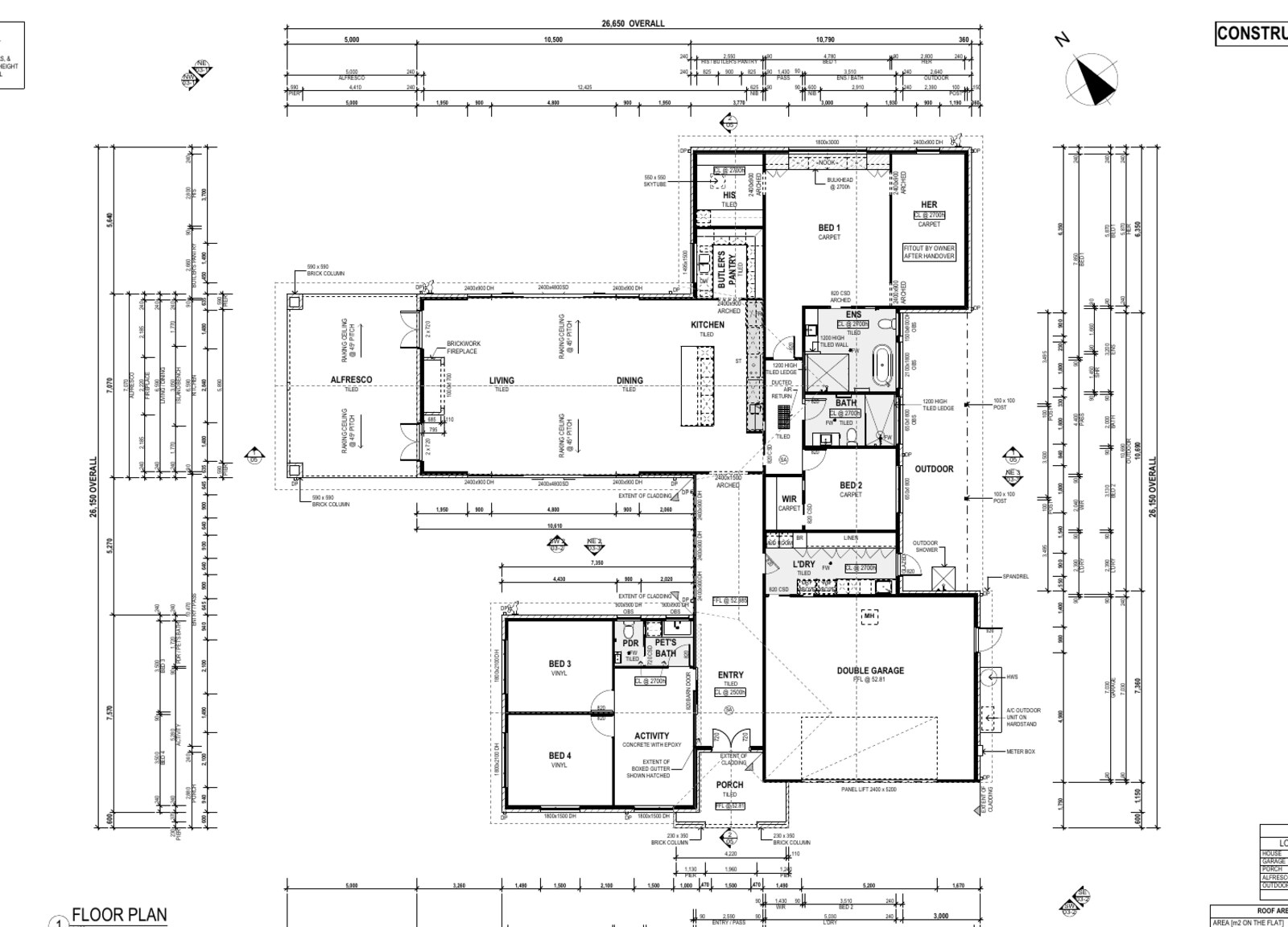 Floor plan for the Pink House