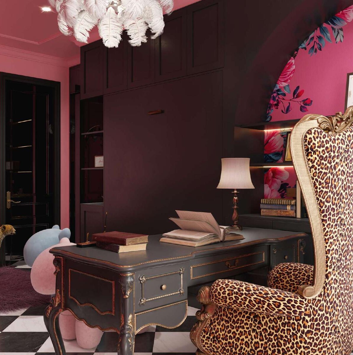 Pink playroom render